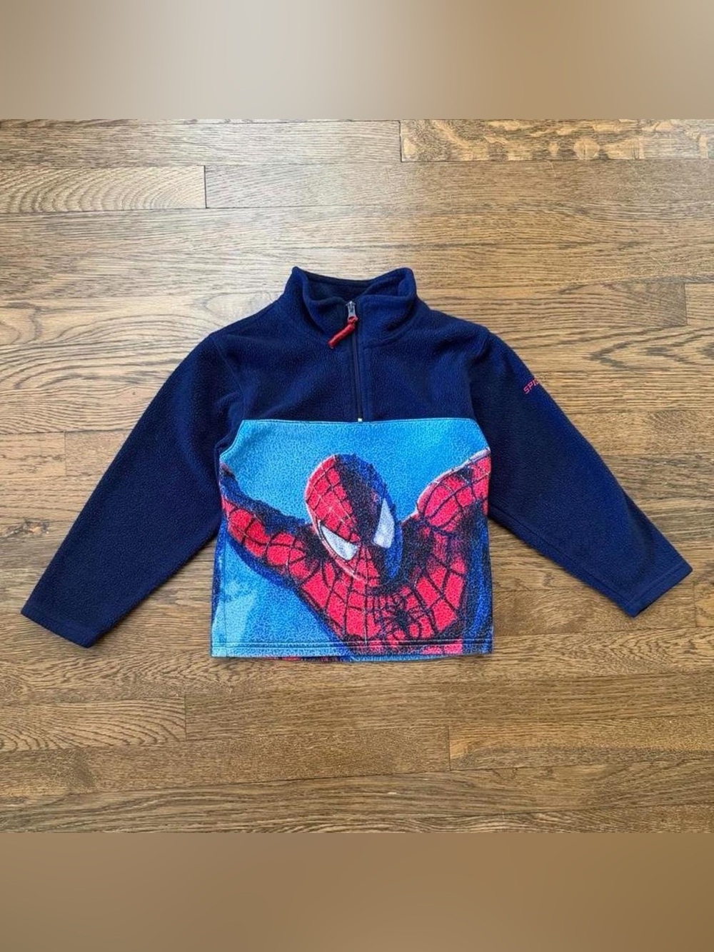 marvel 90s spider-man fleece quarter zip